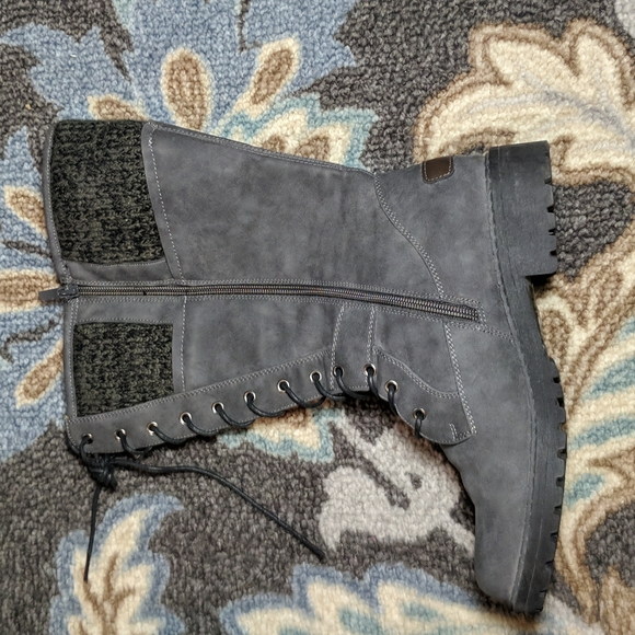 Maurices Emma Tall Wide Calf Boots, Gray, 9 - Picture 2 of 9